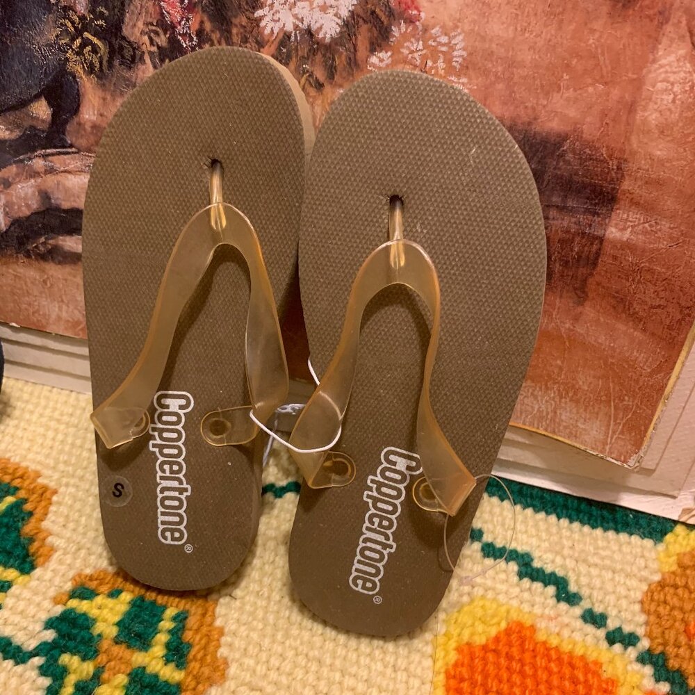 Coppertone Toddler Boys Green Flip Flop Sandals  11/12